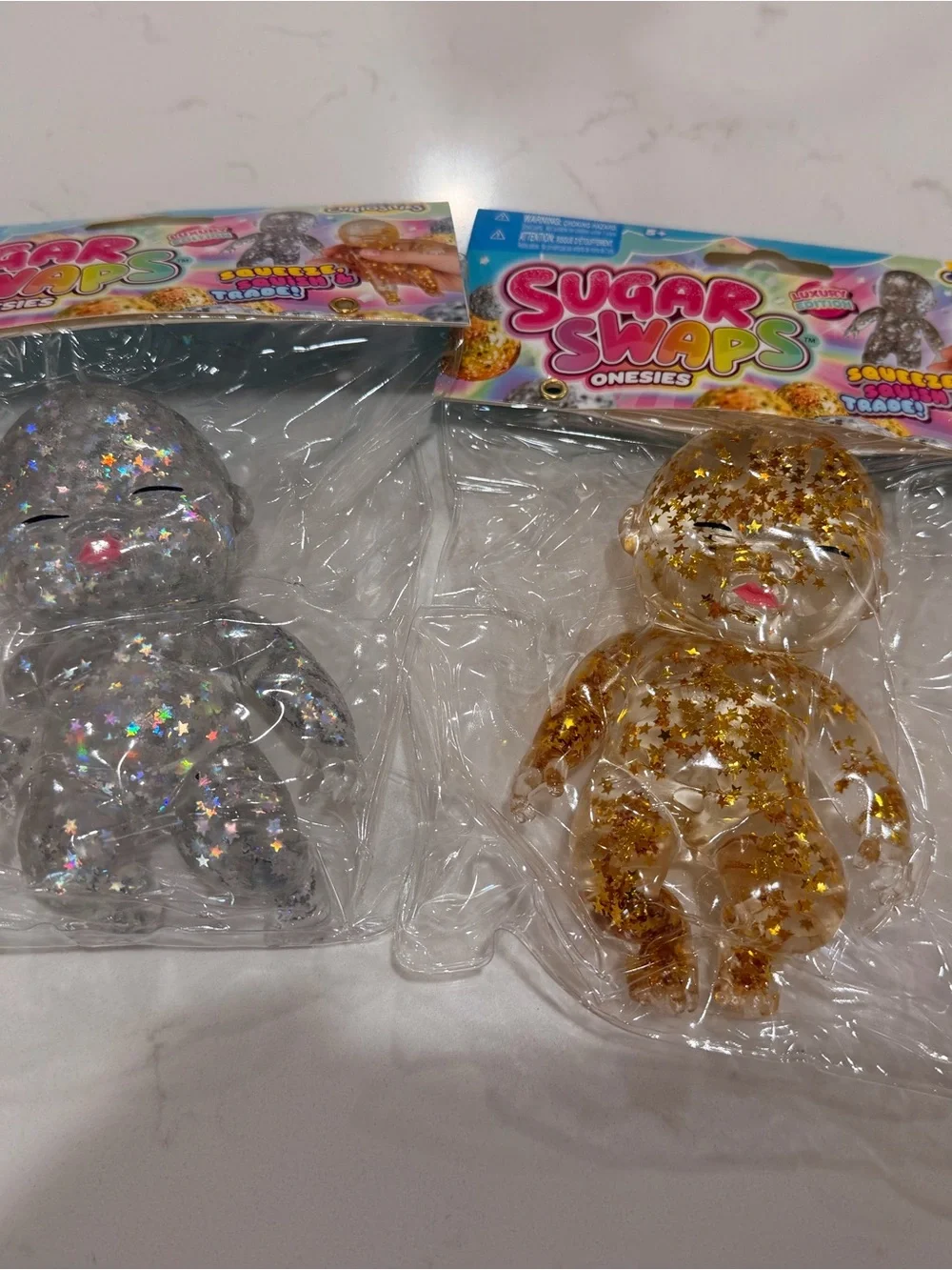 Onesies Glitter Star Baby Doll - Gold and Silver
